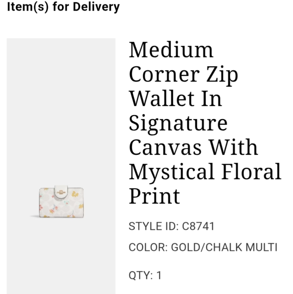 Coach Medium Corner Zip Wallet - NWOT - Picture 9 of 9